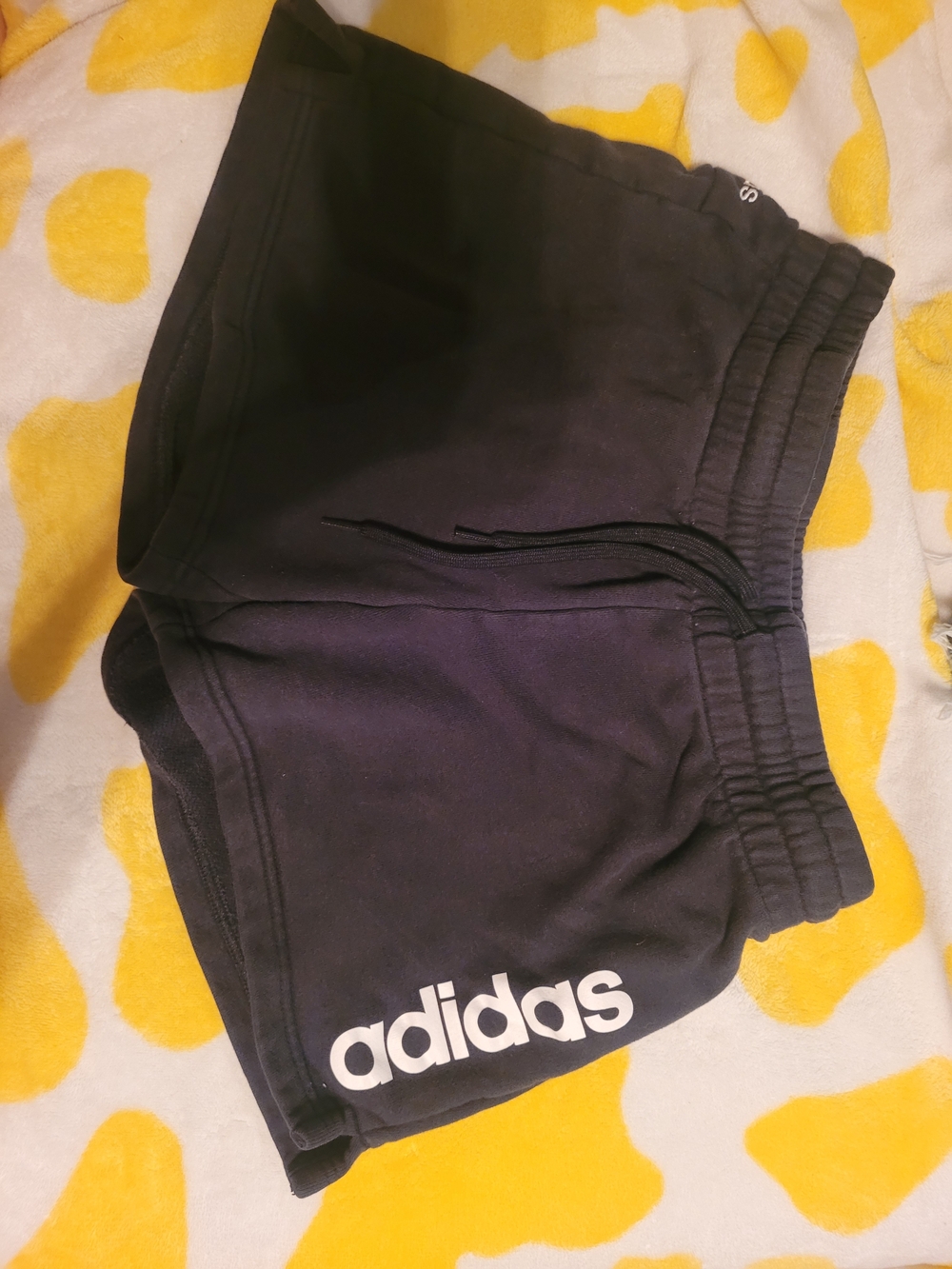adidas Black Womens Sport Shorts with White Logo